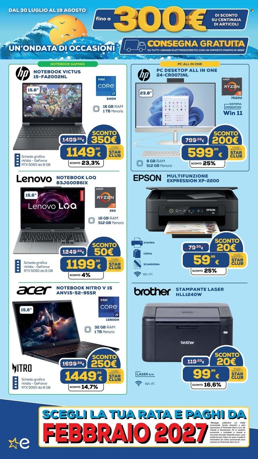 Volantino EURONICS - FINO A MENO 300 E CONSEGNA GRATUITA GRANDI ELETTRODOMESTICI