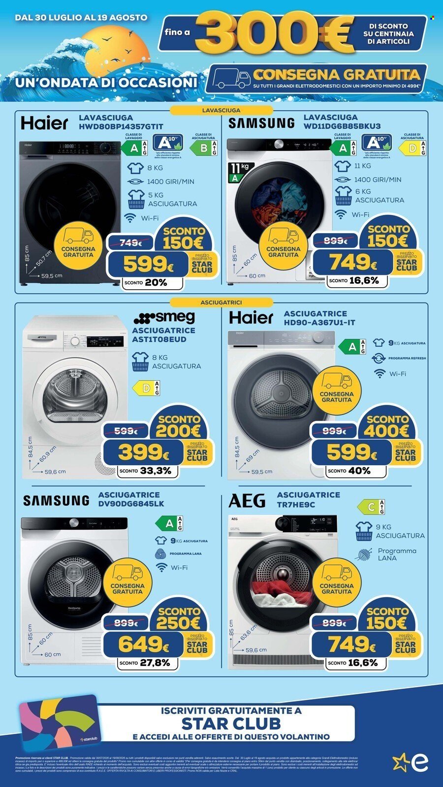 Volantino EURONICS - FINO A MENO 300 E CONSEGNA GRATUITA GRANDI ELETTRODOMESTICI