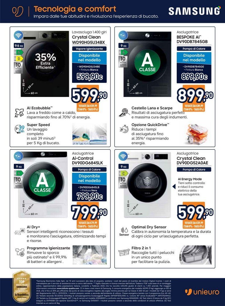 Volantino UNIEURO - Speciale Asciugatura