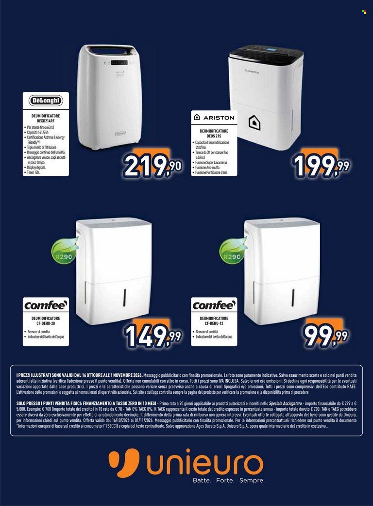 Volantino UNIEURO - Speciale Asciugatura