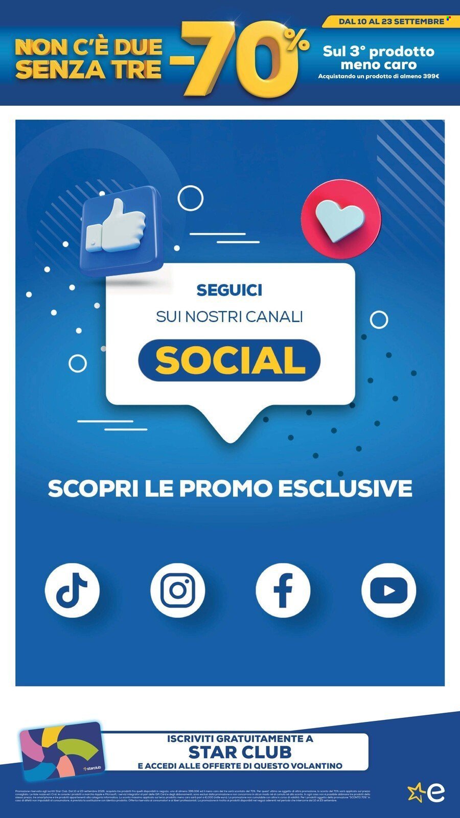 Volantino EURONICS - MENO 70 SUL TERZO PRODOTTO MENO CARO