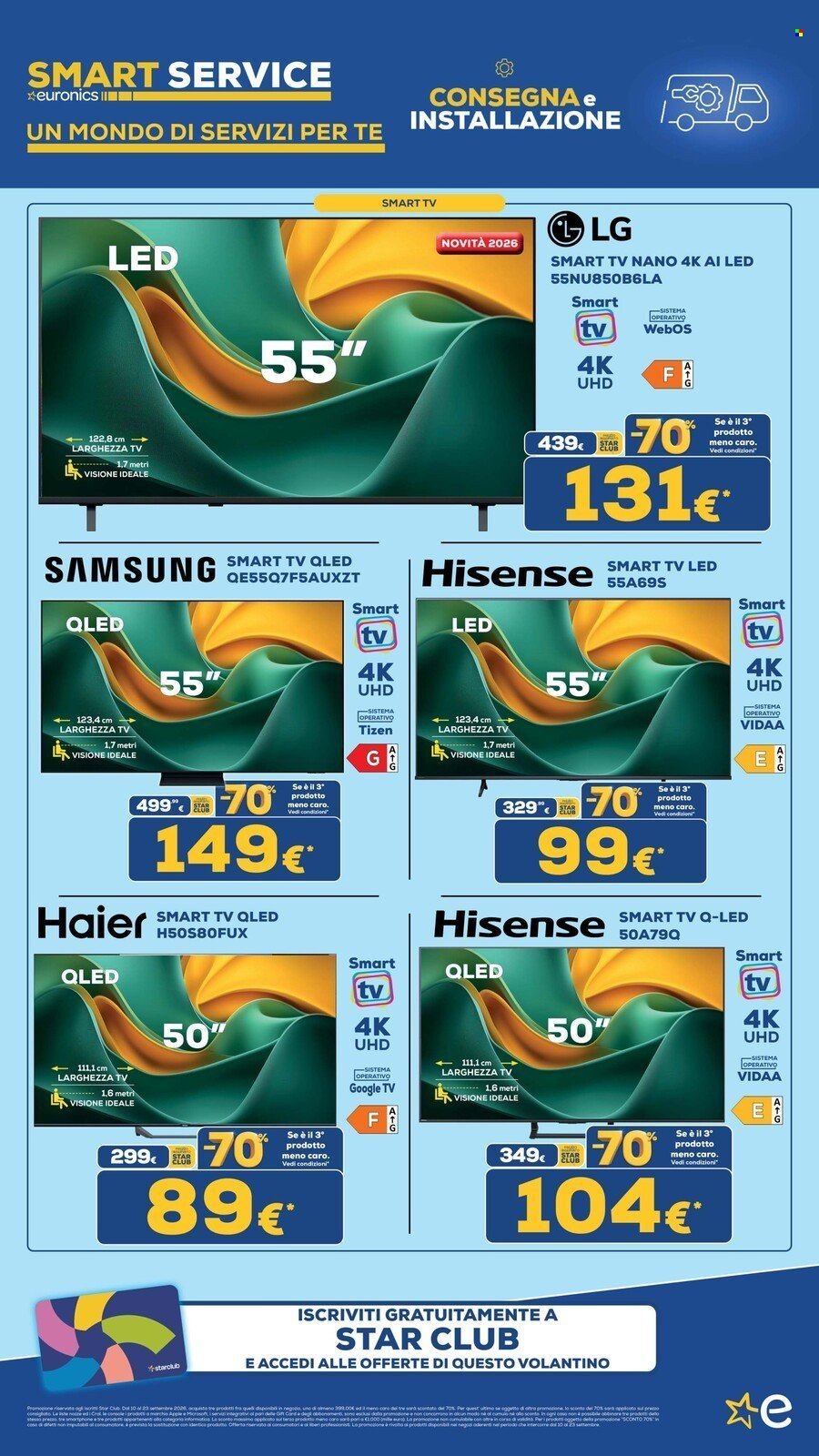 Volantino EURONICS - MENO 70 SUL TERZO PRODOTTO MENO CARO