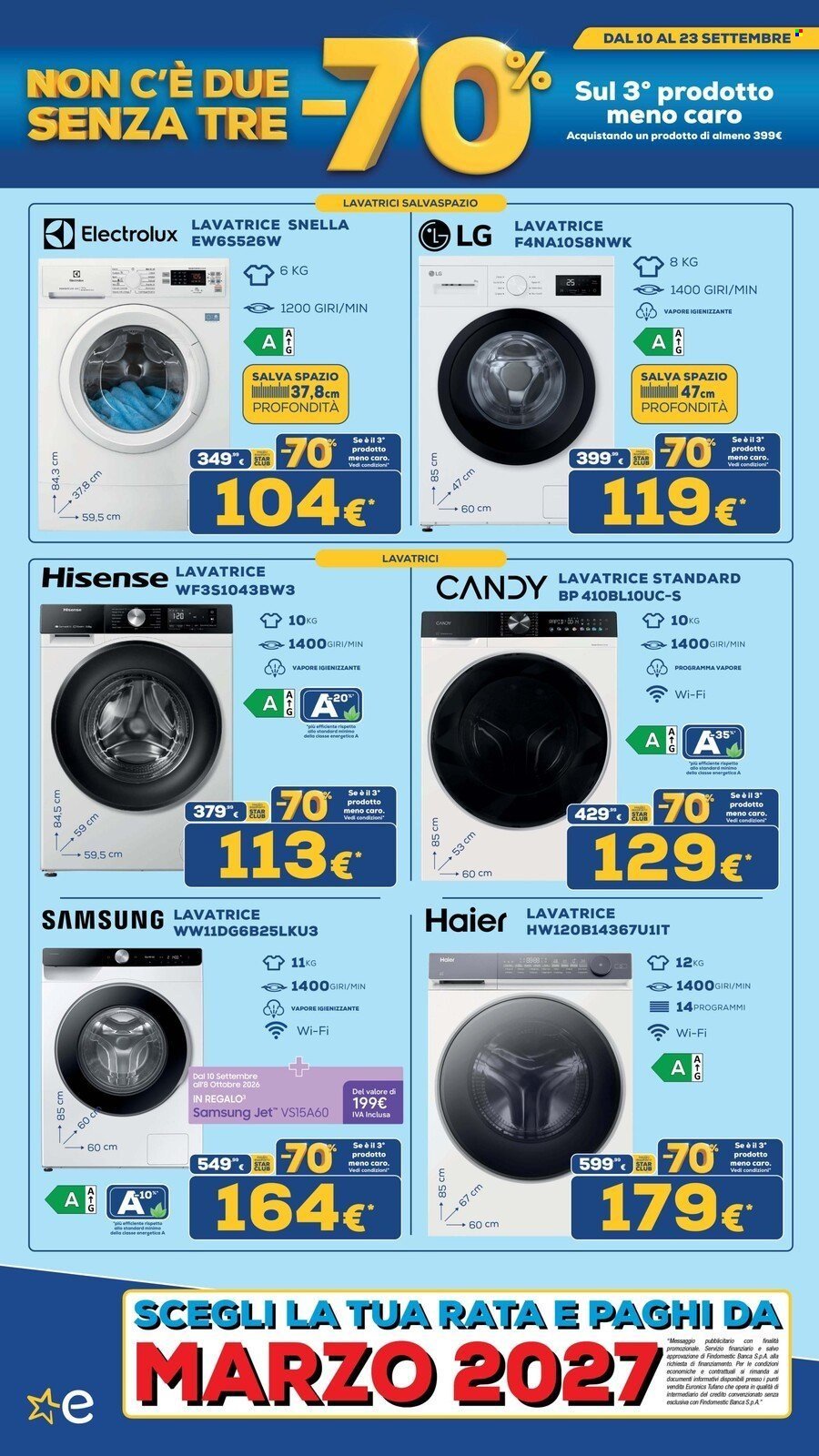 Volantino EURONICS - MENO 70 SUL TERZO PRODOTTO MENO CARO