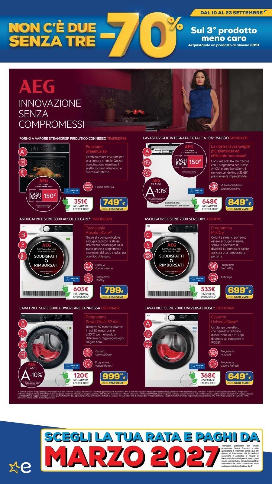 Volantino EURONICS - MENO 70 SUL TERZO PRODOTTO MENO CARO