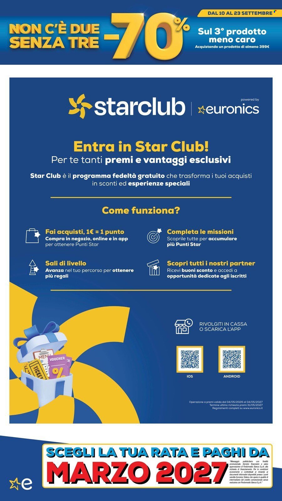 Volantino EURONICS - MENO 70 SUL TERZO PRODOTTO MENO CARO