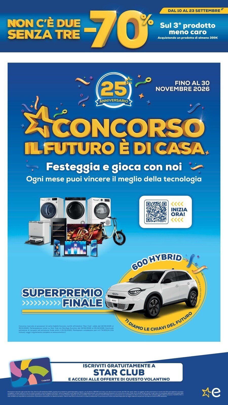 Volantino EURONICS - MENO 70 SUL TERZO PRODOTTO MENO CARO