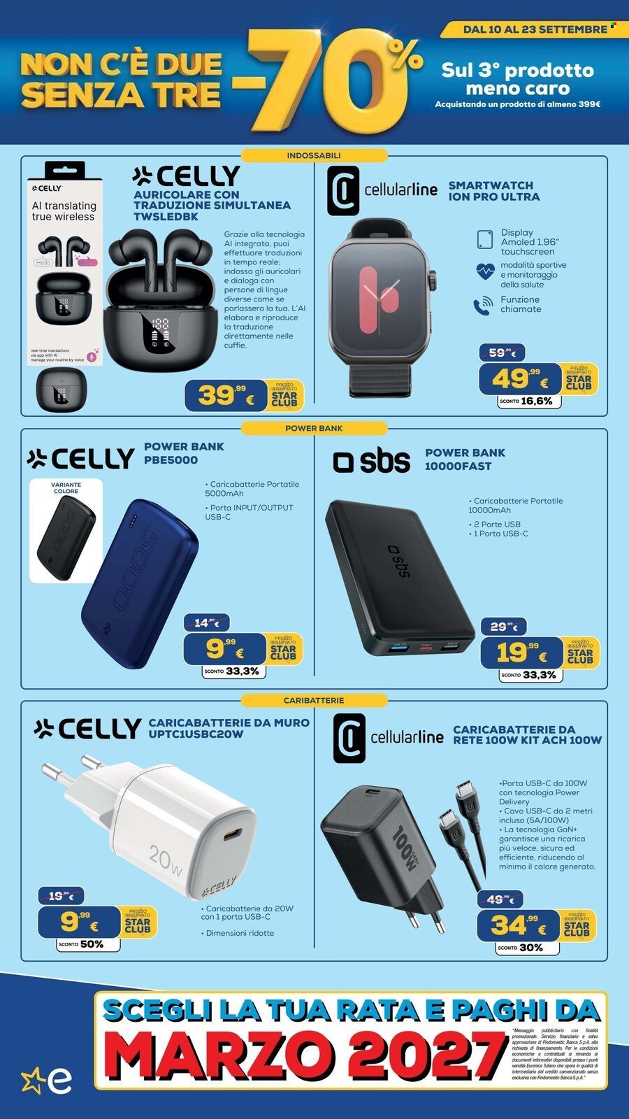 Volantino EURONICS - MENO 70 SUL TERZO PRODOTTO MENO CARO