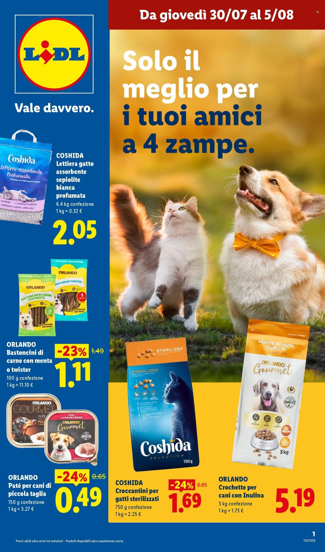 Volantino LIDL - Per i tuoi amici a 4 zampe
