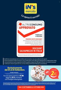 Volantino IN'S MERCATO - Da mercoledì 23 settembre 2026