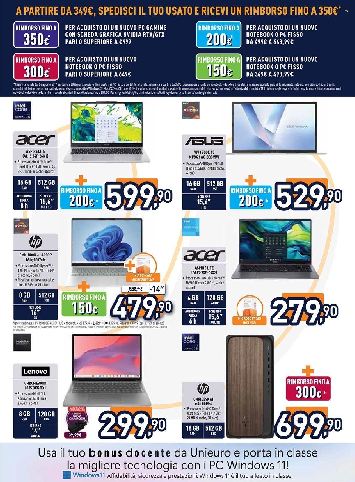 Volantino UNIEURO - Back to School