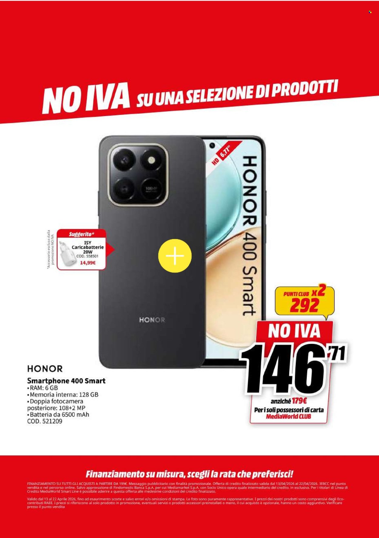 Volantino MEDIAWORLD - NO IVA (2026-04-13 - 2026-04-22)