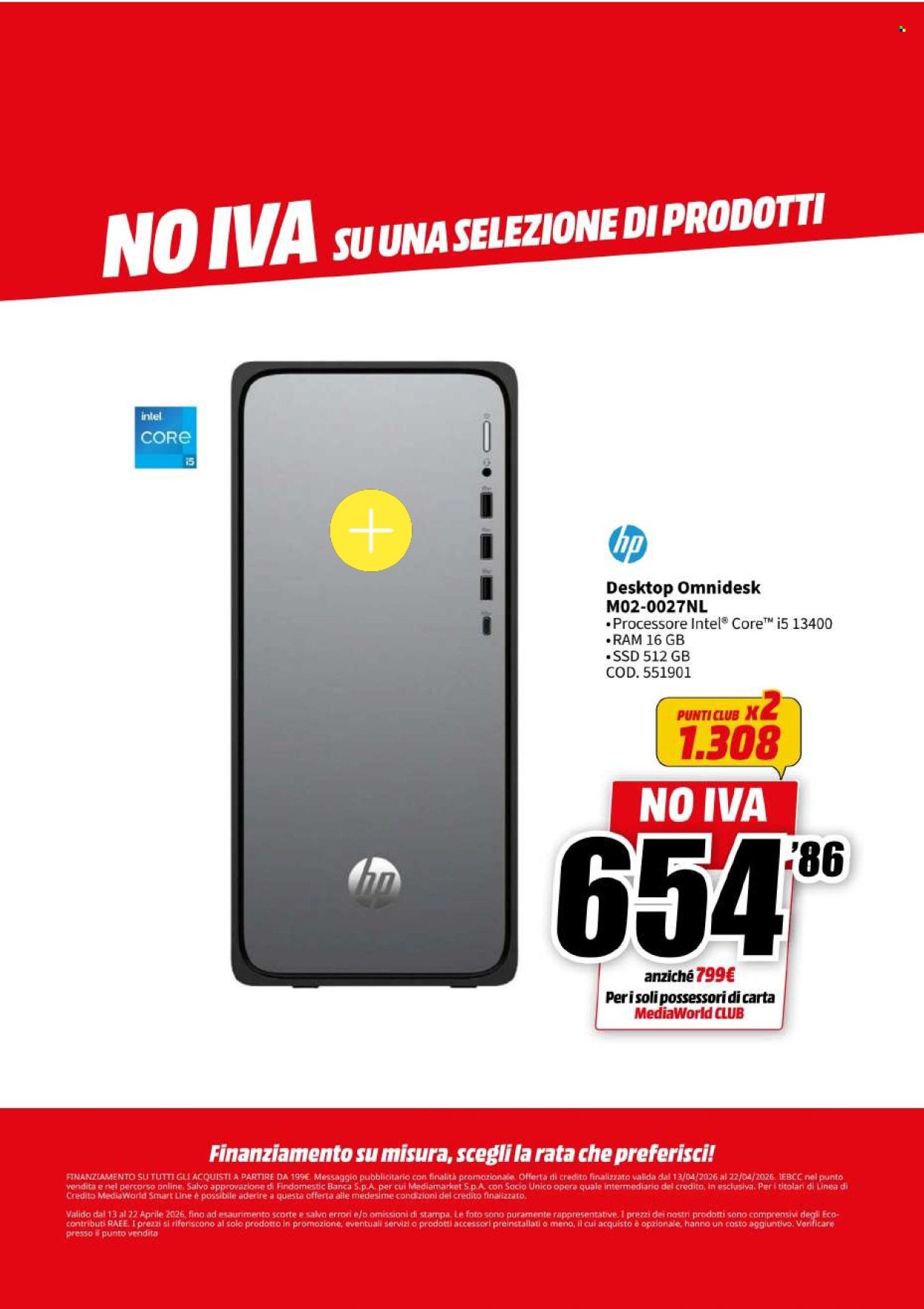 Volantino MEDIAWORLD - NO IVA (2026-04-13 - 2026-04-22)