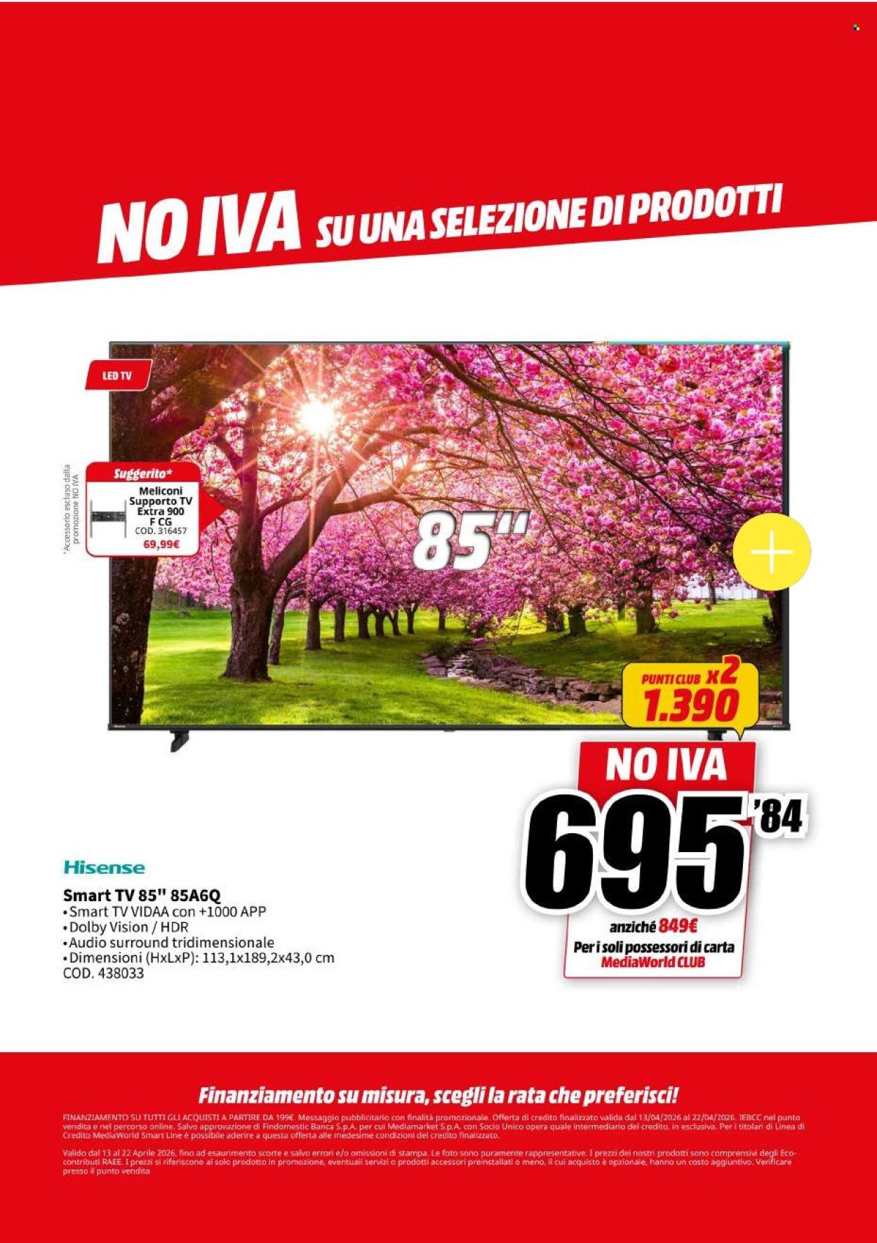 Volantino MEDIAWORLD - NO IVA (2026-04-13 - 2026-04-22)