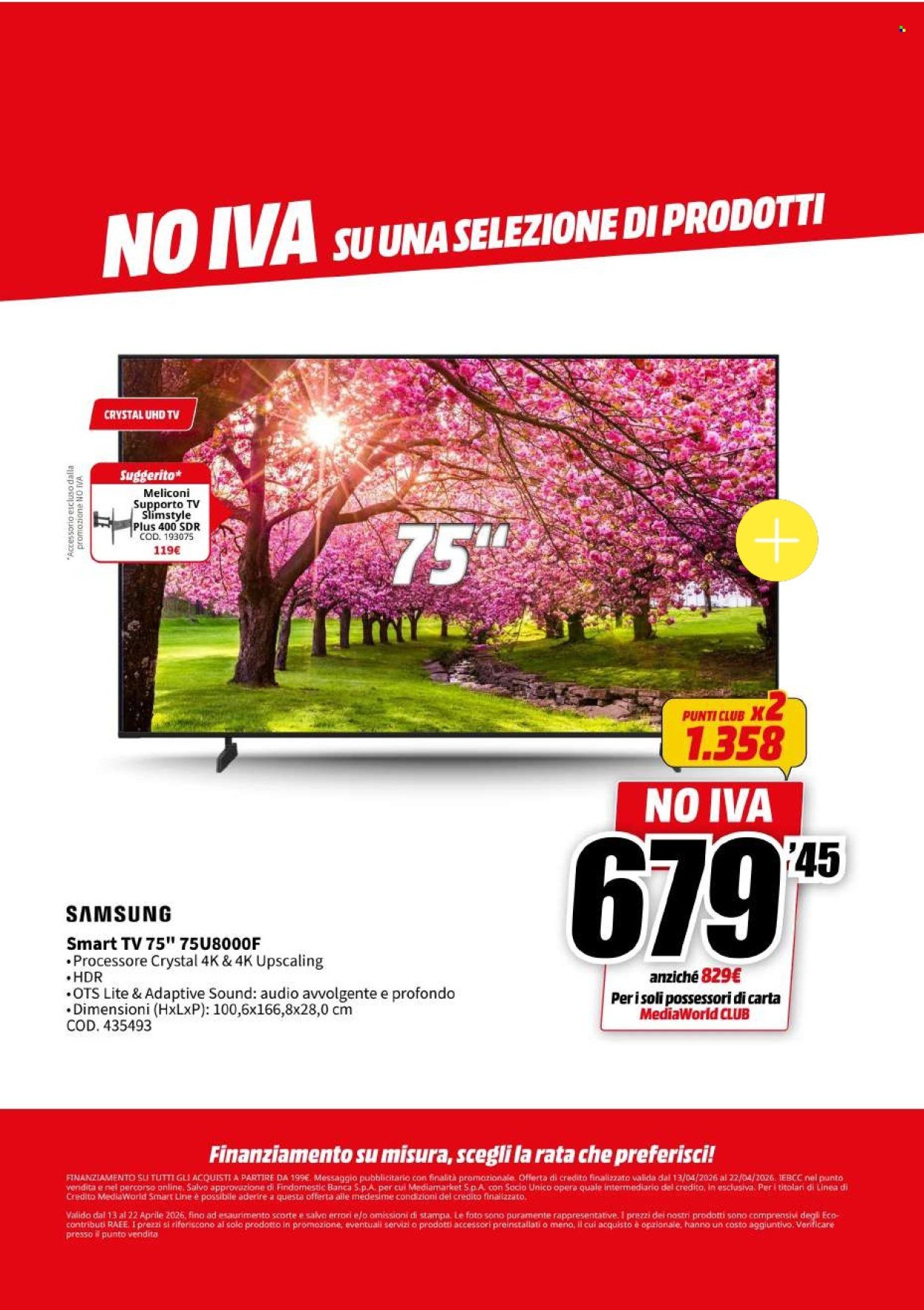 Volantino MEDIAWORLD - NO IVA (2026-04-13 - 2026-04-22)