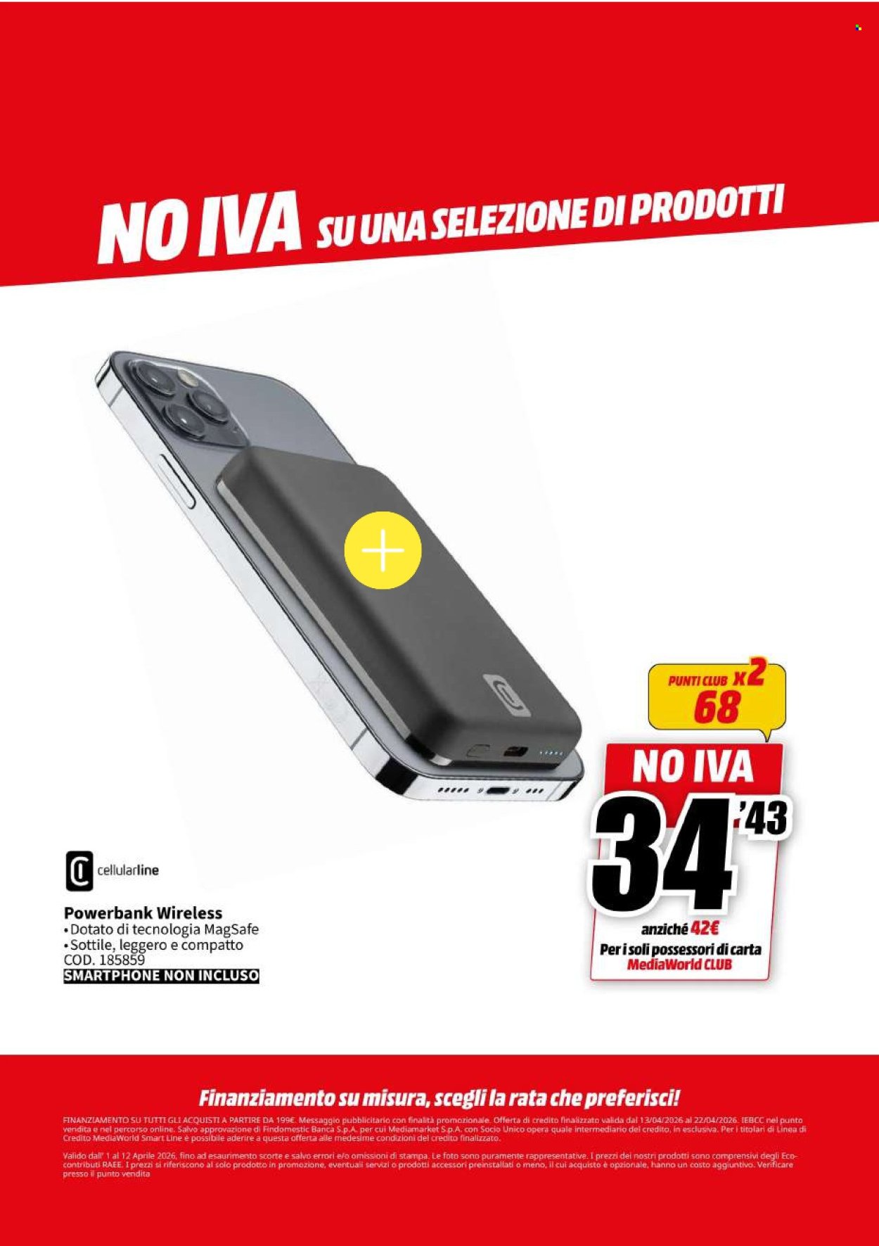 Volantino MEDIAWORLD - NO IVA (2026-04-13 - 2026-04-22)