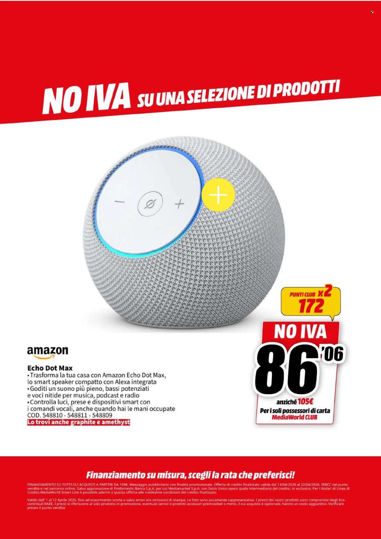 Volantino MEDIAWORLD - NO IVA (2026-04-13 - 2026-04-22)