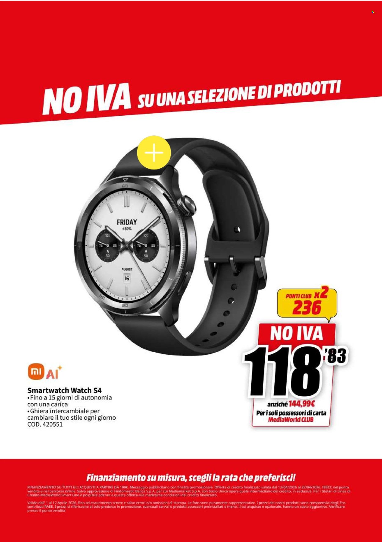 Volantino MEDIAWORLD - NO IVA (2026-04-13 - 2026-04-22)
