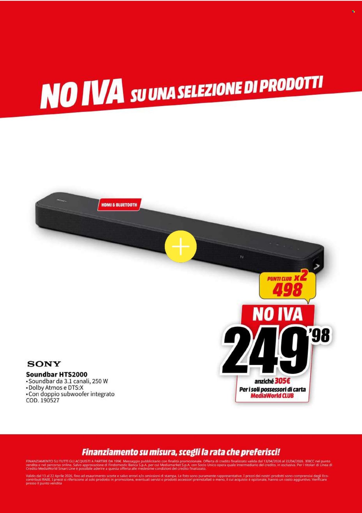 Volantino MEDIAWORLD - NO IVA (2026-04-13 - 2026-04-22)
