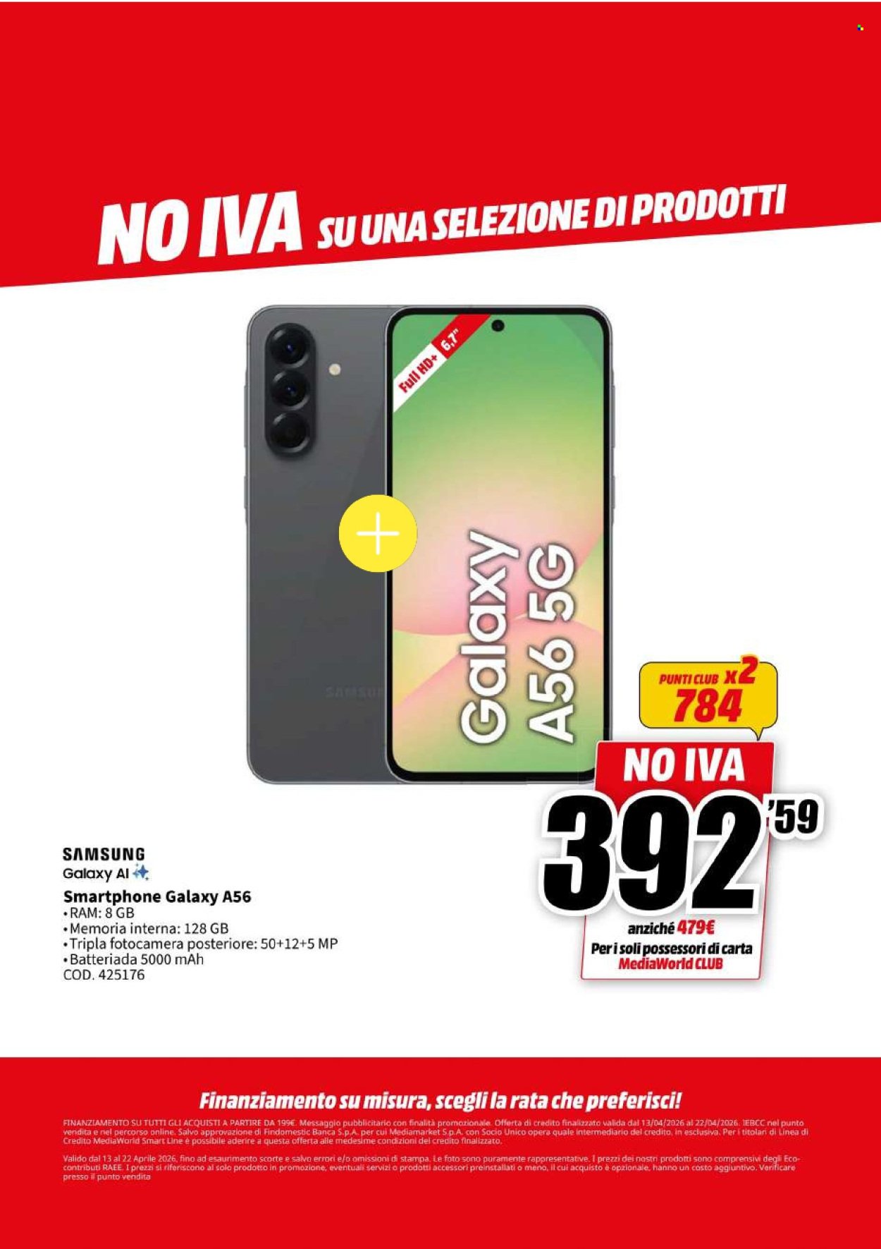 Volantino MEDIAWORLD - NO IVA (2026-04-13 - 2026-04-22)