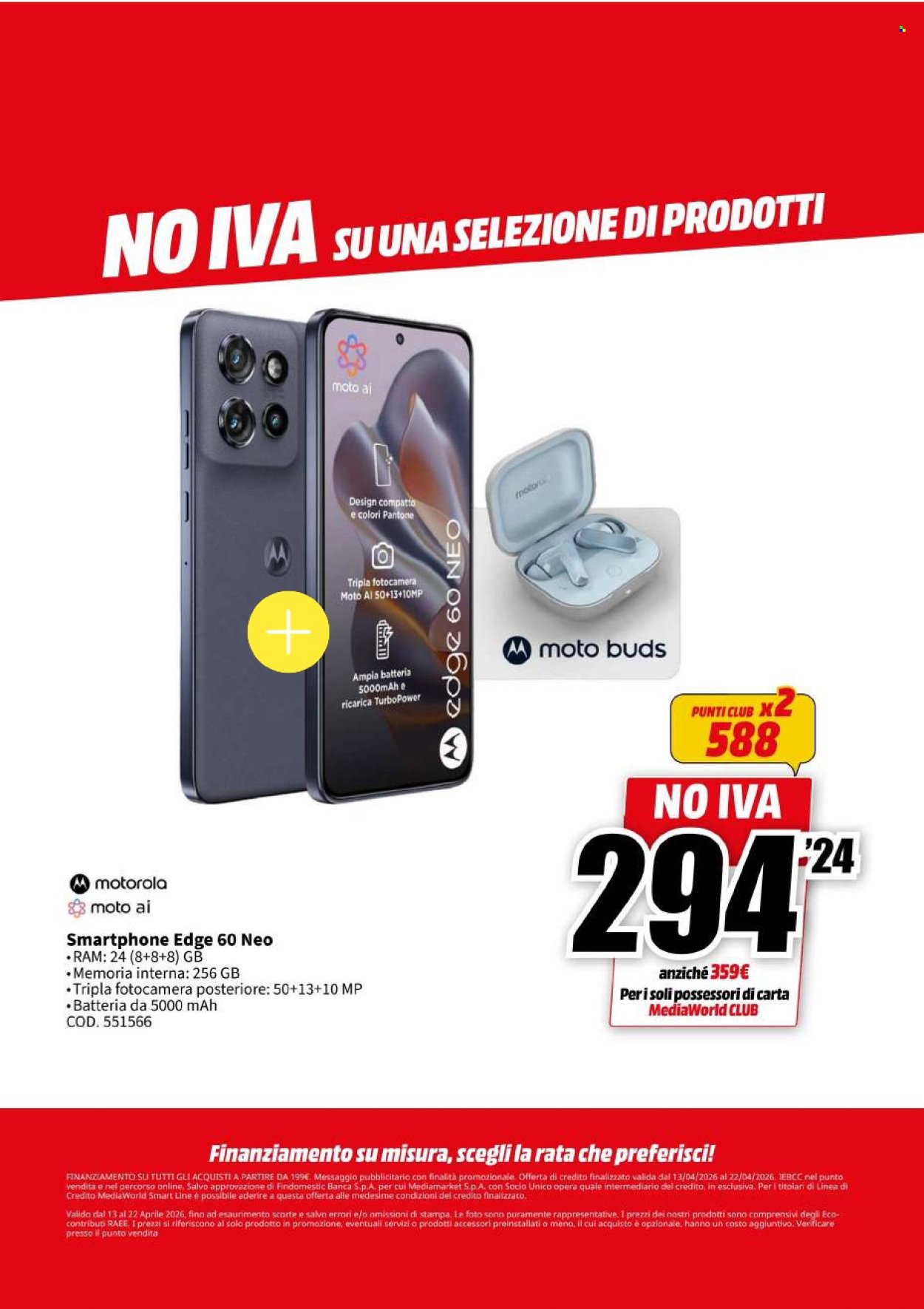 Volantino MEDIAWORLD - NO IVA (2026-04-13 - 2026-04-22)