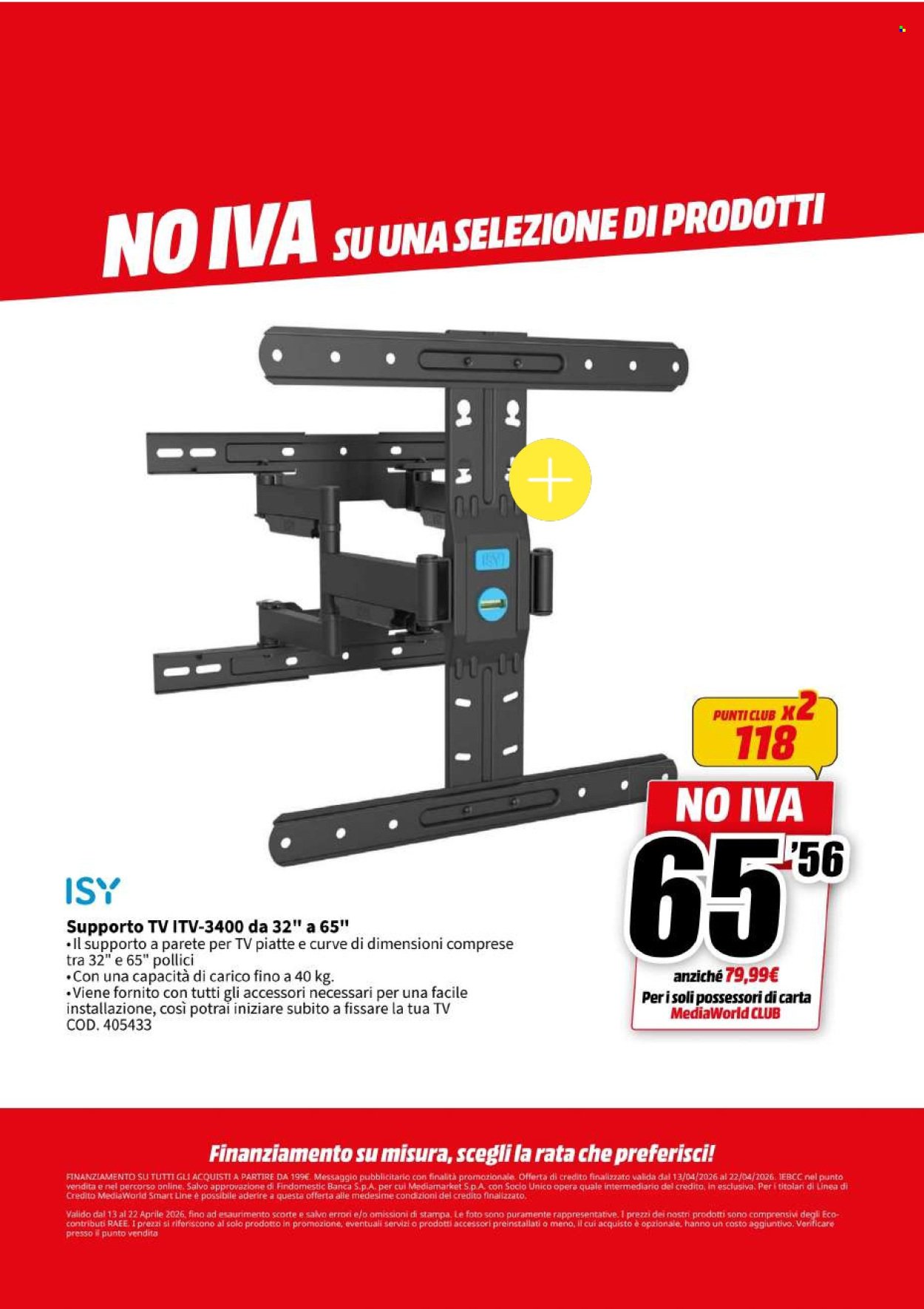 Volantino MEDIAWORLD - NO IVA (2026-04-13 - 2026-04-22)