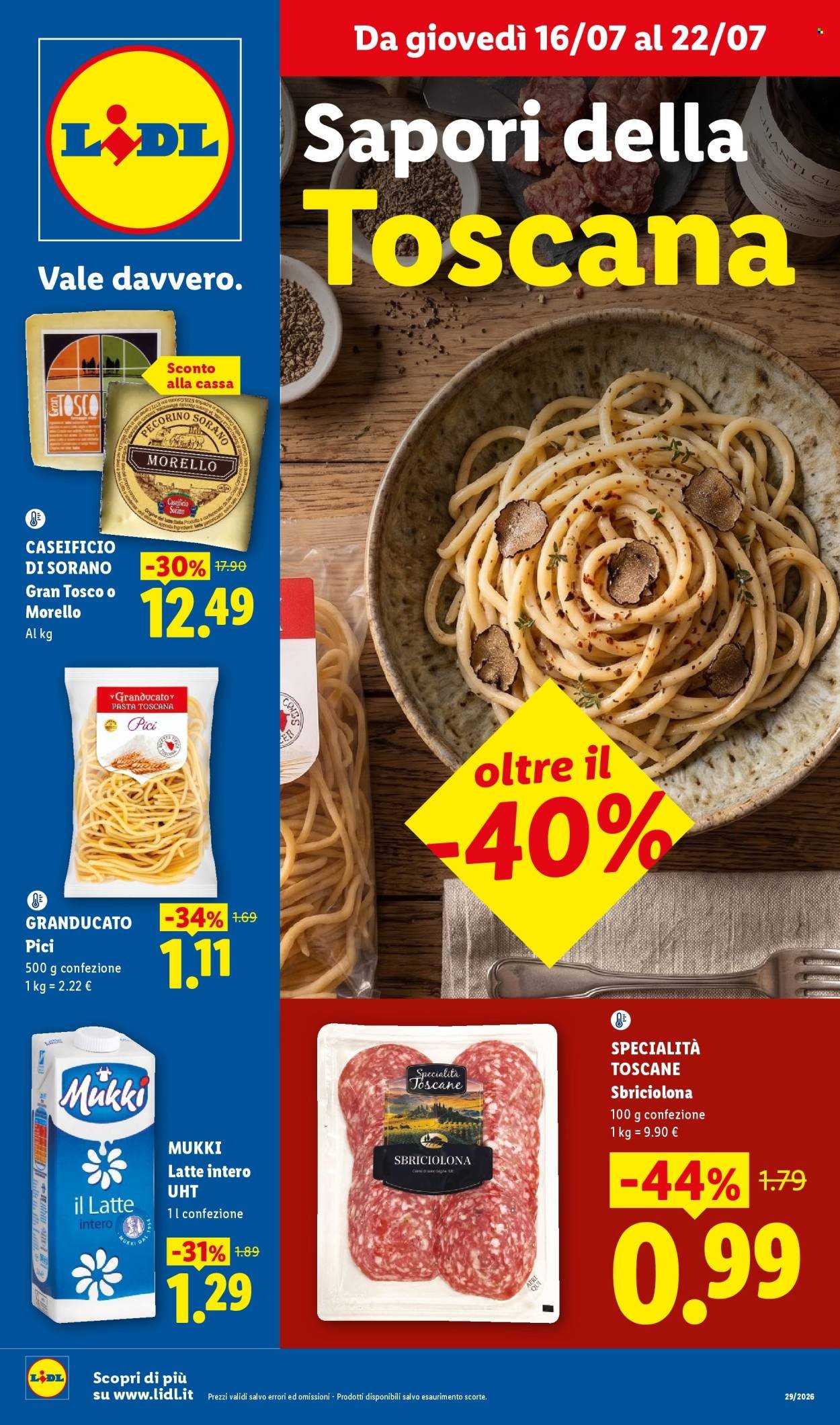 Volantino LIDL - Sapori della Toscana