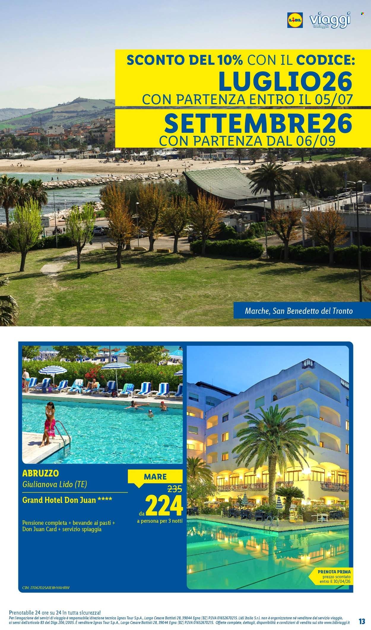 Offerta LIDL - Vacanze da sogno per la tua estate (2026-03-11)