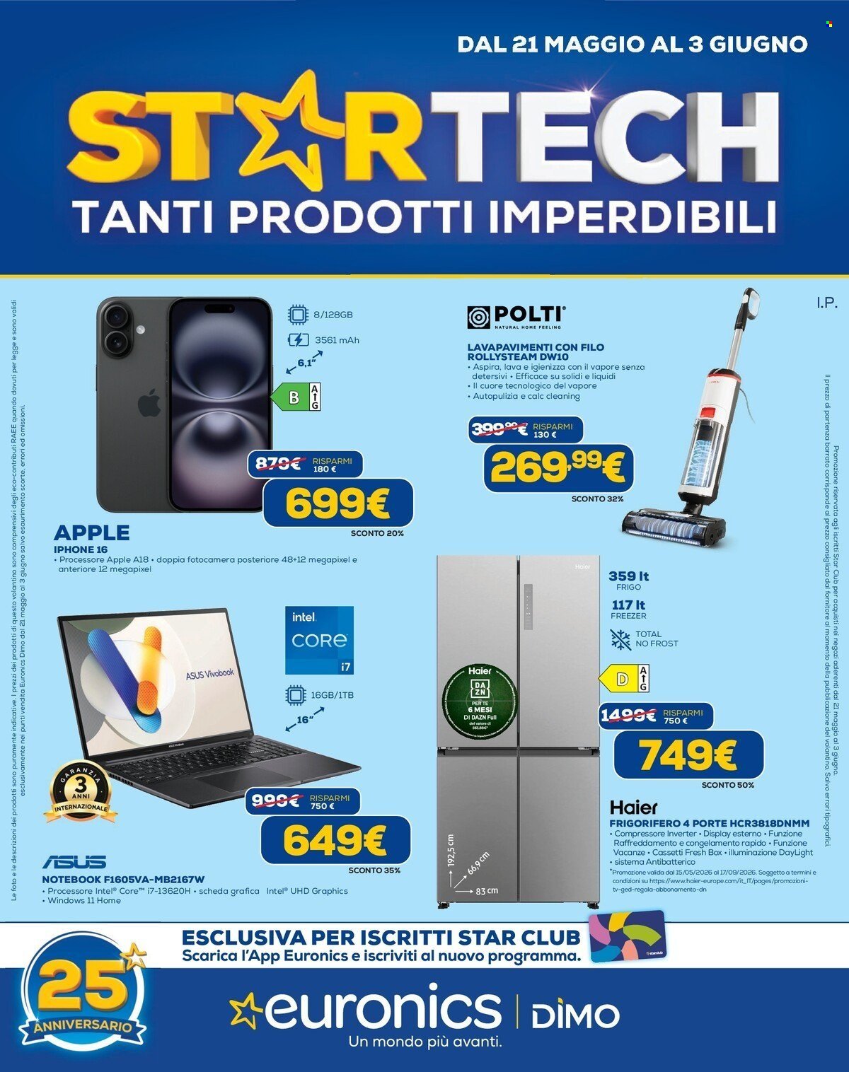 Volantino EURONICS - STARTECH - TANTI PRODOTTI IMPERDIBILI (2026-05-21 - 2026-06-03)