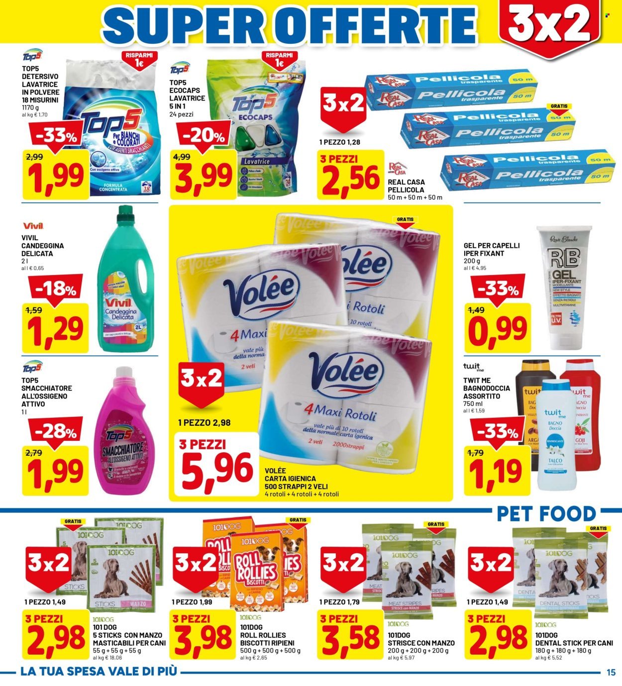 Volantino DPIÙ - SUPER OFFERTE 3X2 - PRENDI TRE PAGHI DUE (2026-01-05 - 2026-01-11)