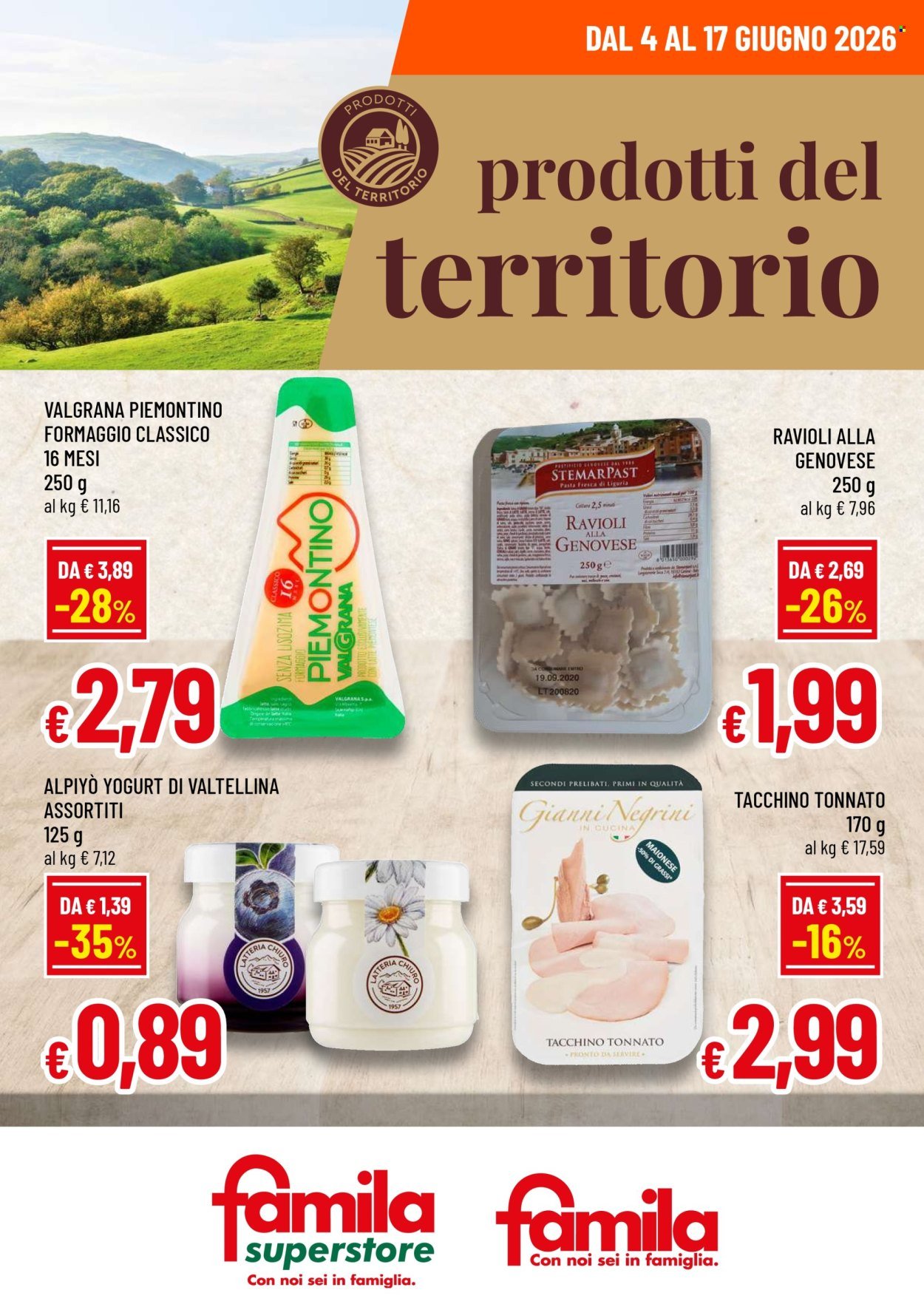 Volantino FAMILA - PRODOTTI DEL TERRITORIO