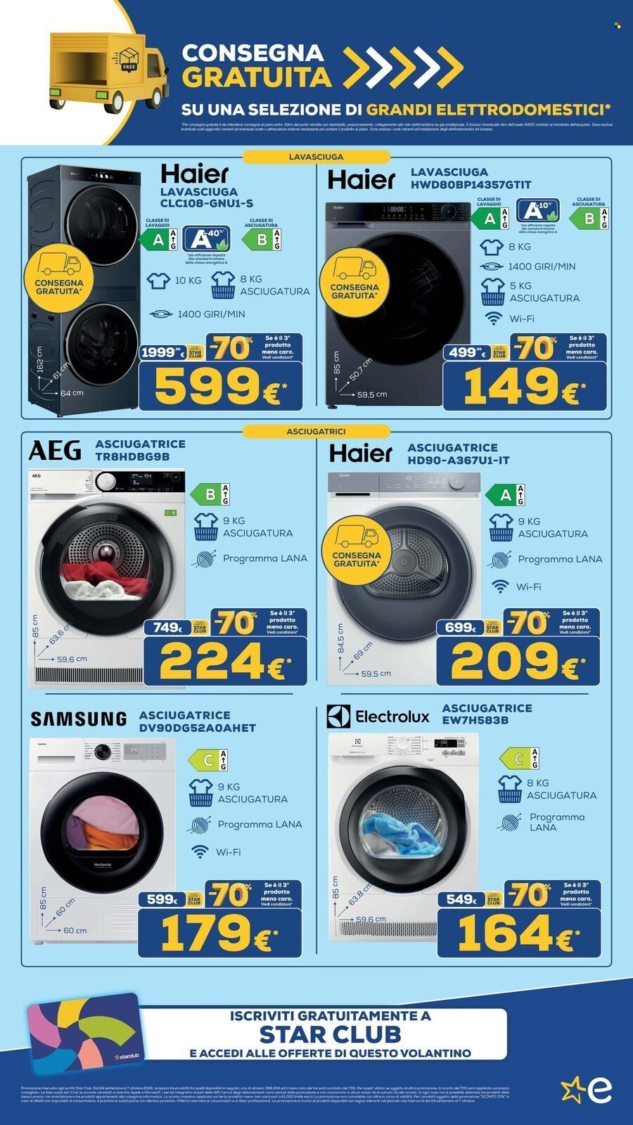 Volantino EURONICS - BLACK STAR meno 70 sul 3° prodotto meno caro