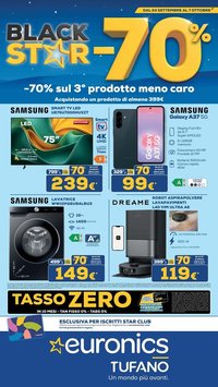 Volantino EURONICS - BLACK STAR meno 70 sul 3° prodotto meno caro