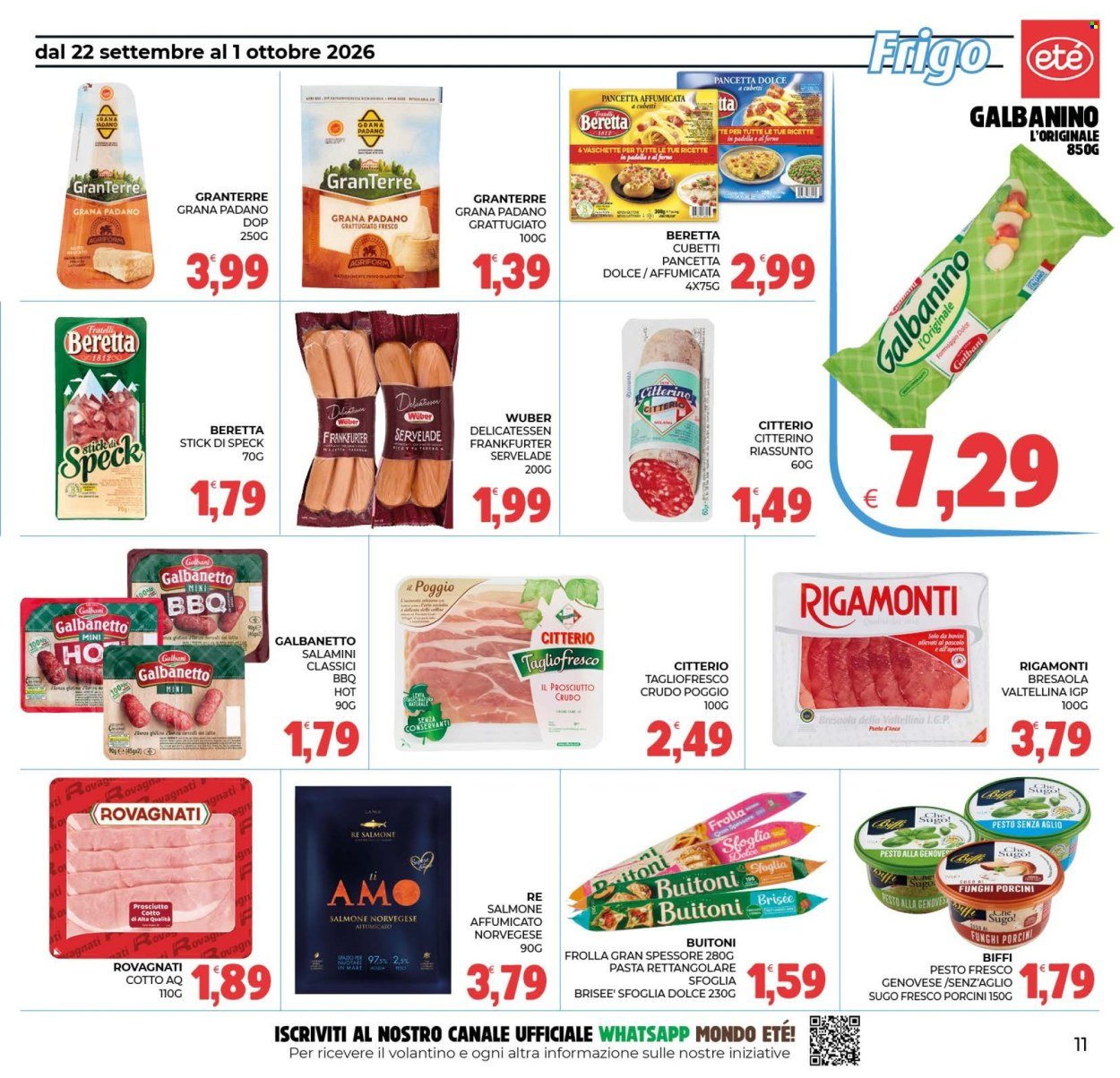 Volantino ETÉ - Da martedì 22 settembre 2026