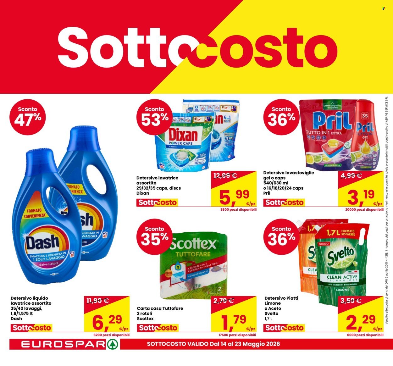 Volantino EUROSPAR - SOTTOCOSTO (2026-05-14 - 2026-05-23)