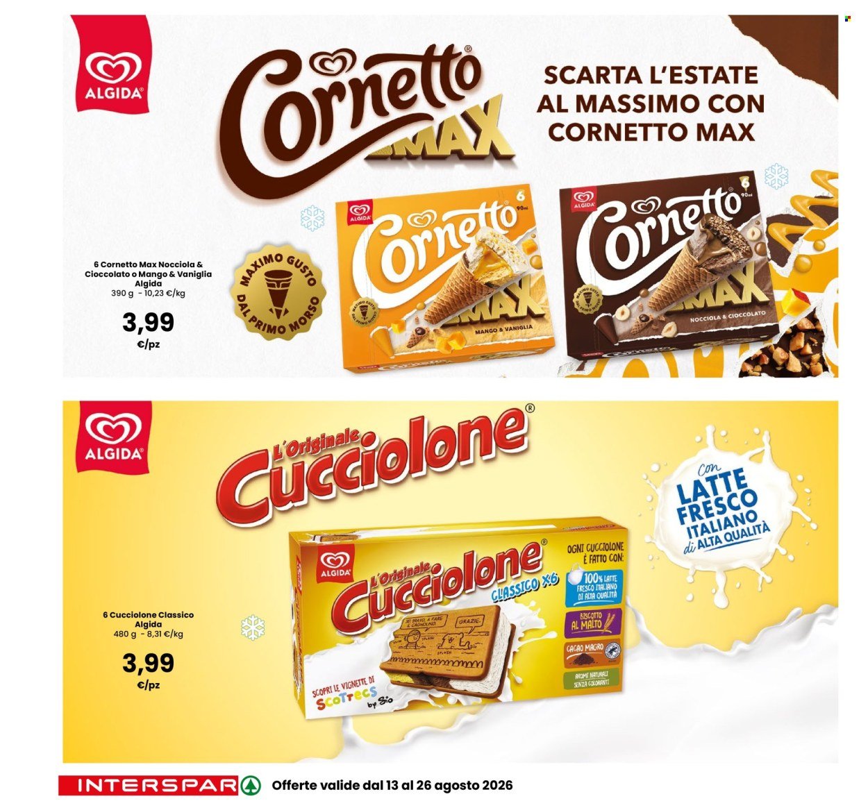Volantino INTERSPAR - Algida