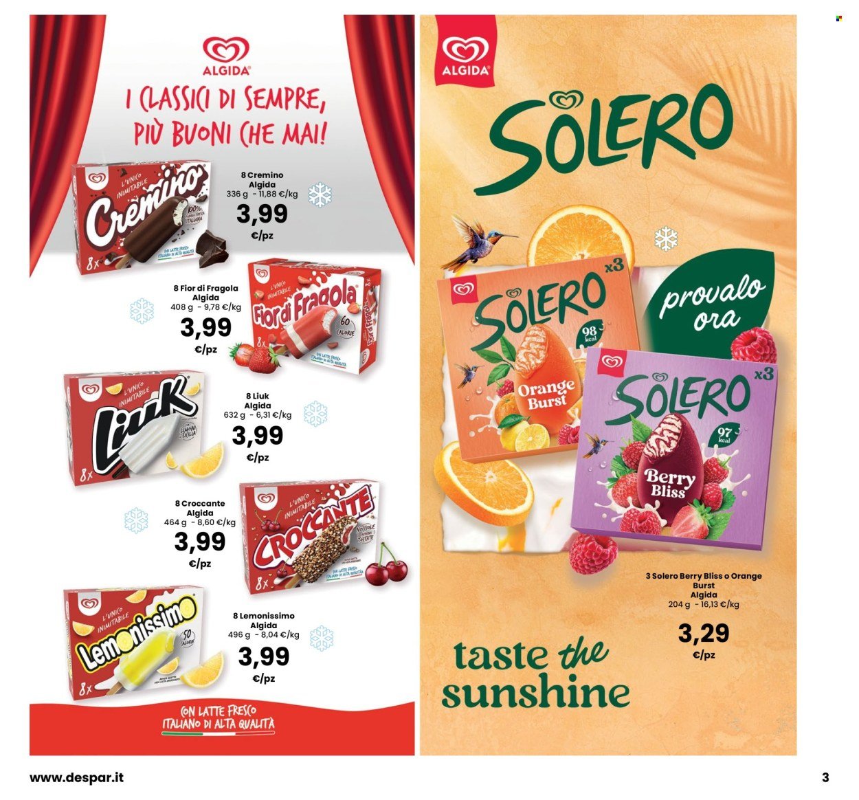 Volantino INTERSPAR - Algida