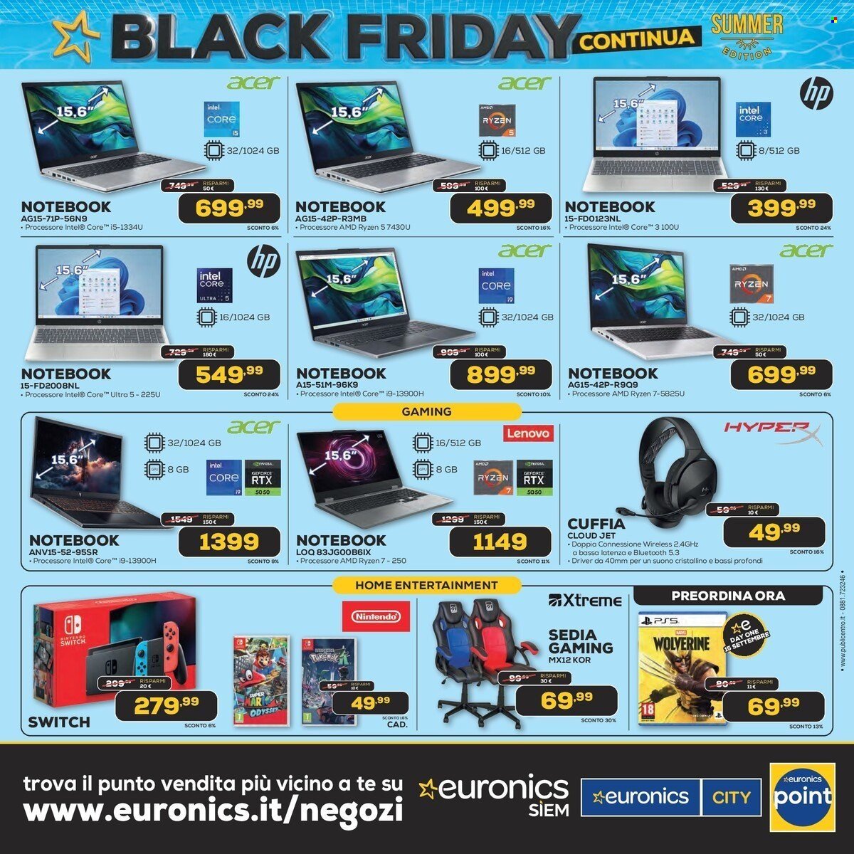Volantino EURONICS - BLACK FRIDAY CONTINUA