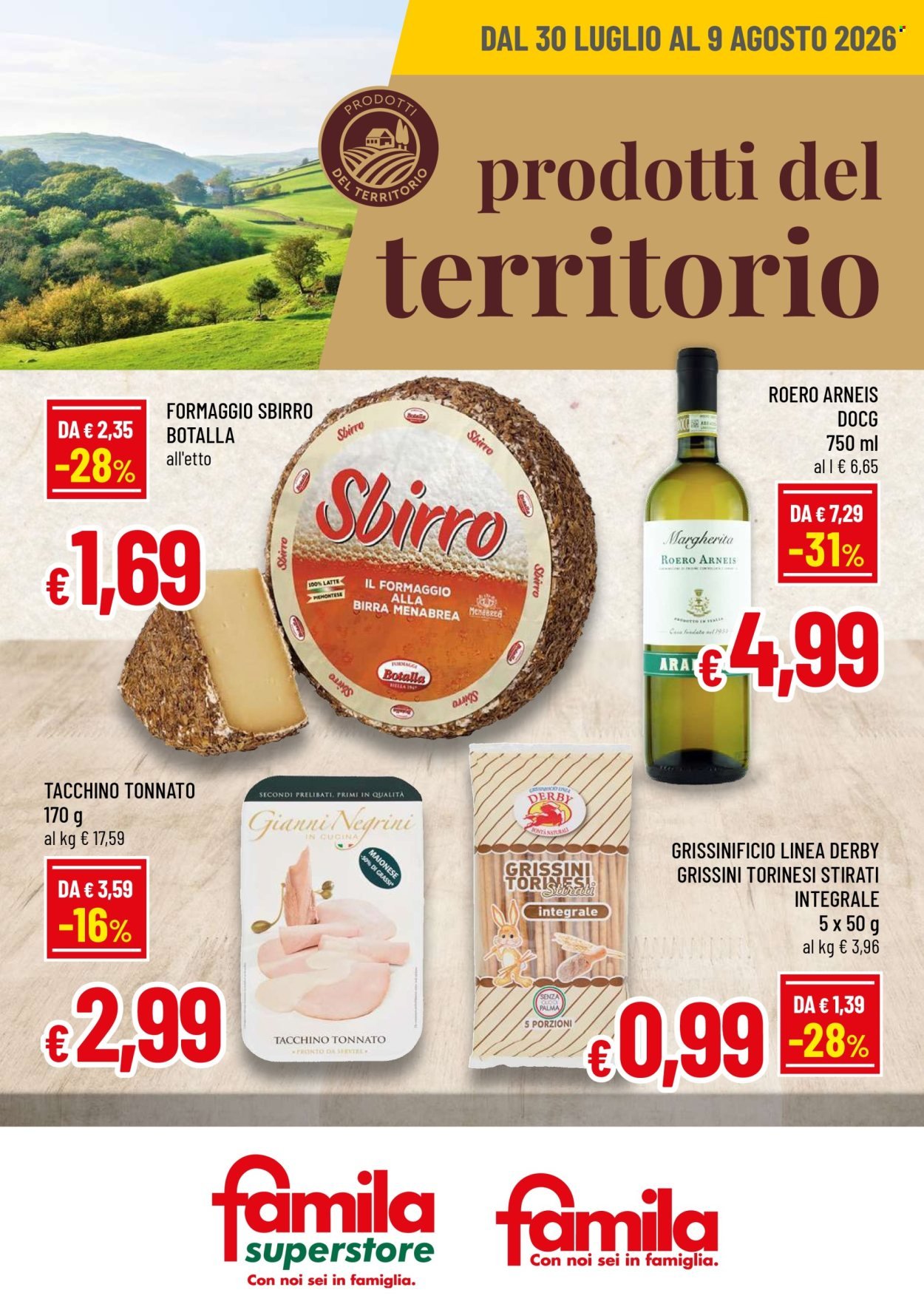 Volantino FAMILA - PRODOTTI DEL TERRITORIO