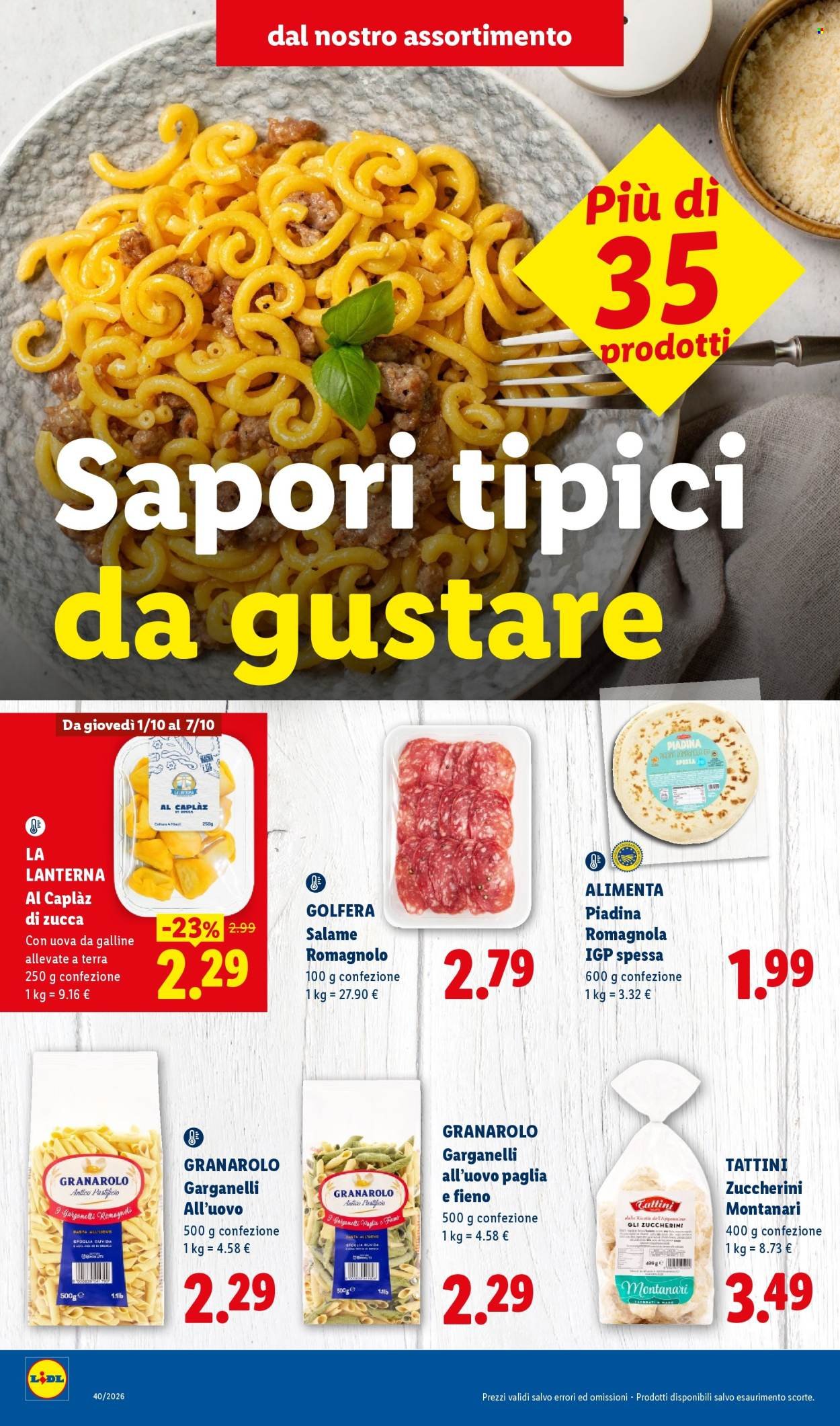 Volantino LIDL - Sapori dell'Emilia Romagna