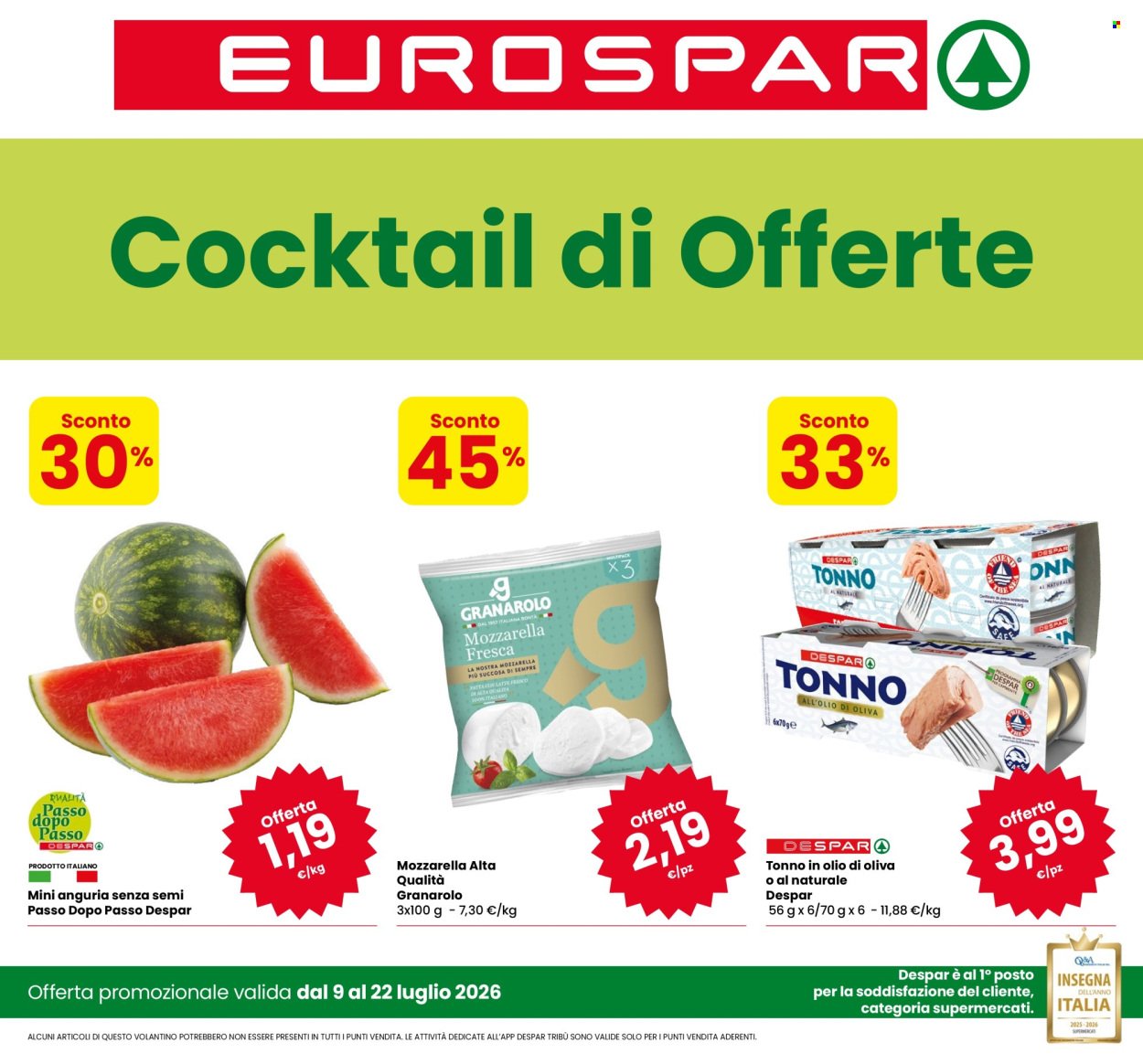 Volantino EUROSPAR - Cocktail di Offerte