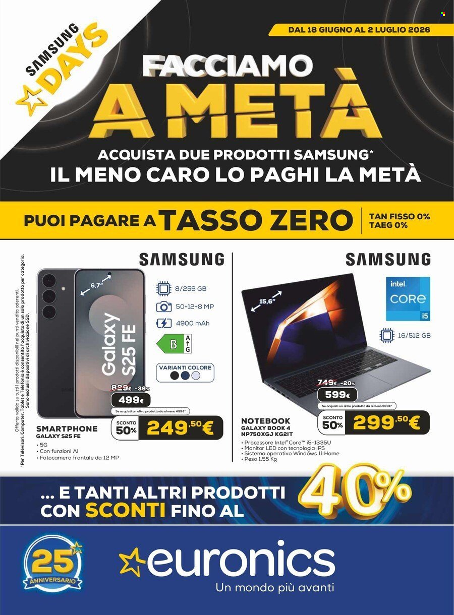Volantino EURONICS - Samsung Days - Facciamo a Meta'