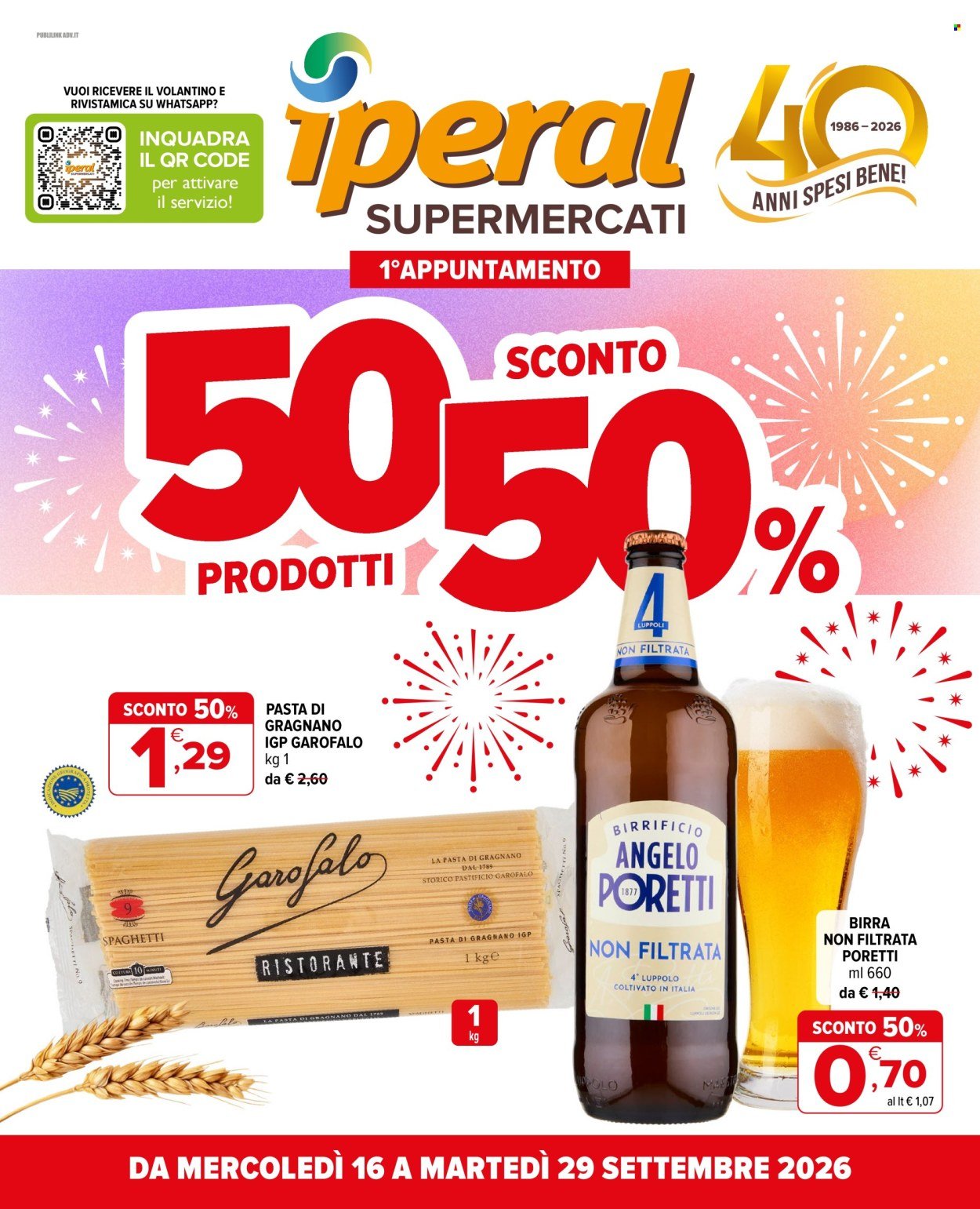 Volantino IPERAL - 50 prodotti al 50%