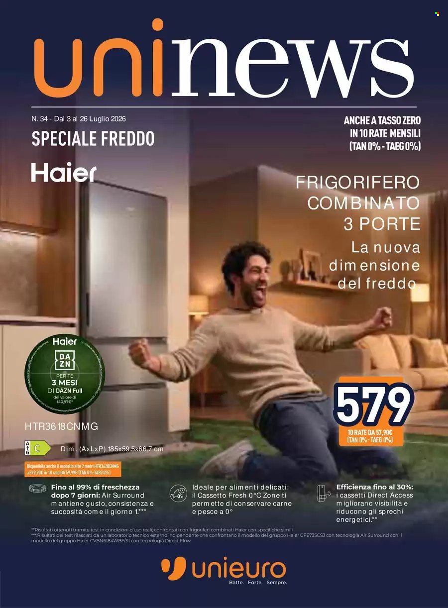 Volantino UNIEURO - Speciale Freddo