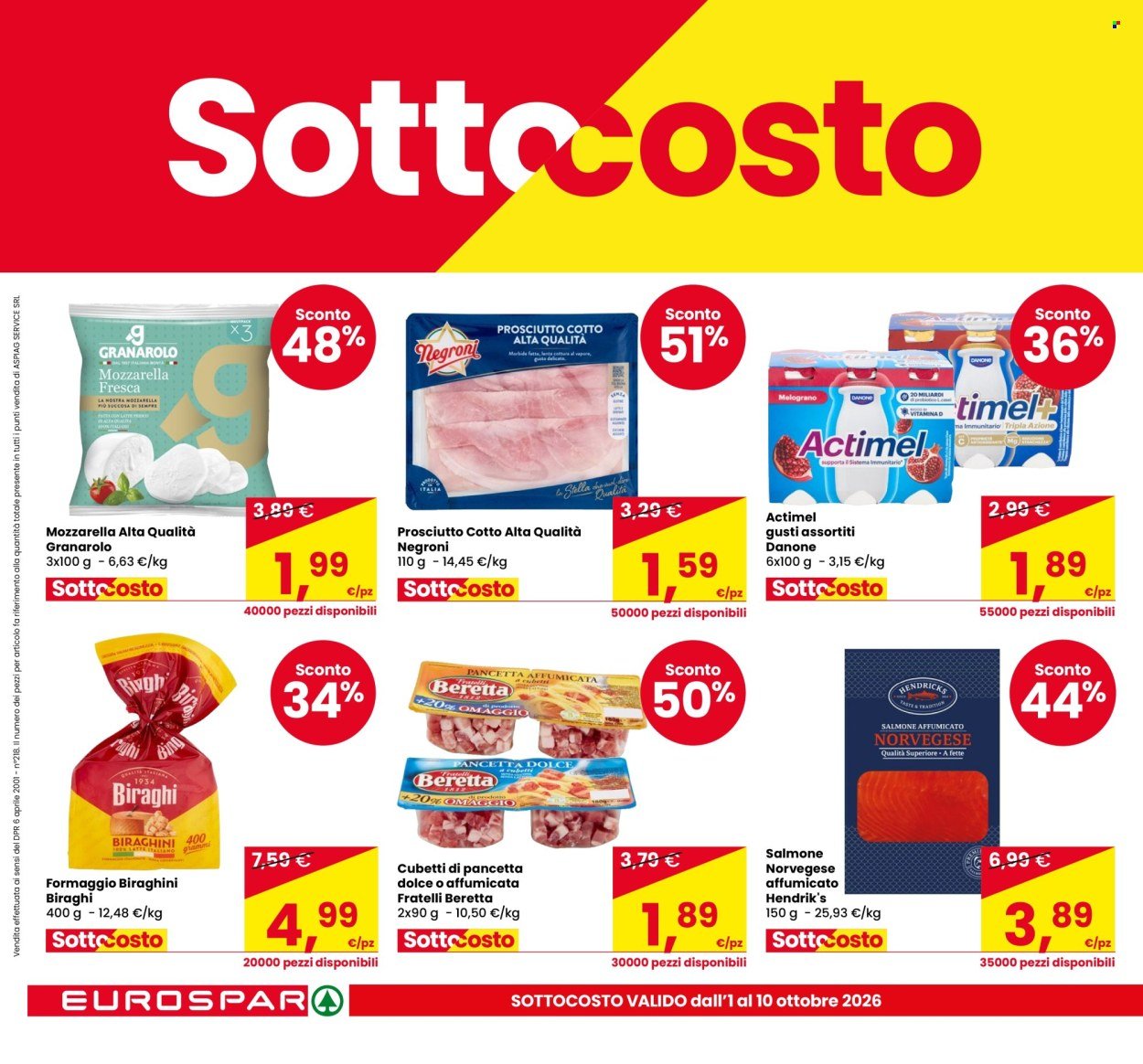 Volantino EUROSPAR - Sottocosto