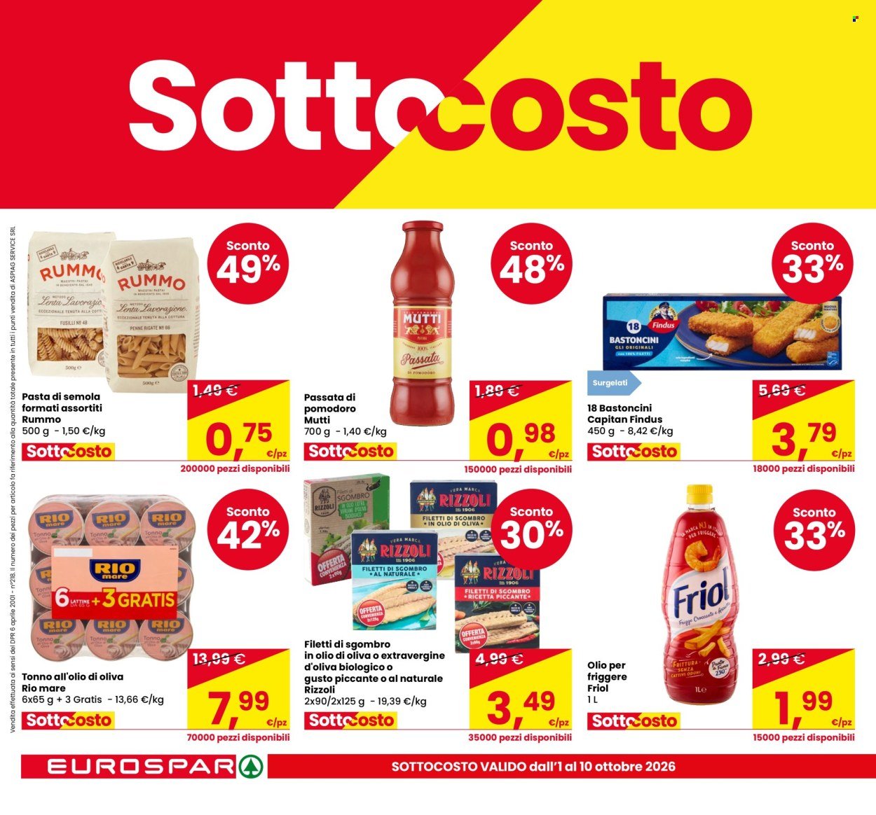 Volantino EUROSPAR - Sottocosto