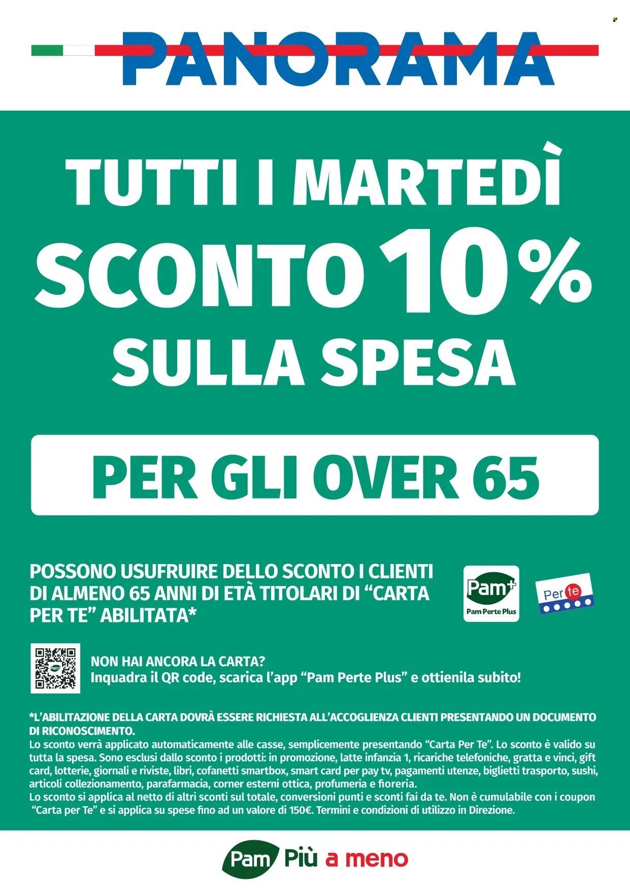 Offerta PANORAMA - Sconto 10% Anziani Over 65 Martedì compl (2026-03-25)