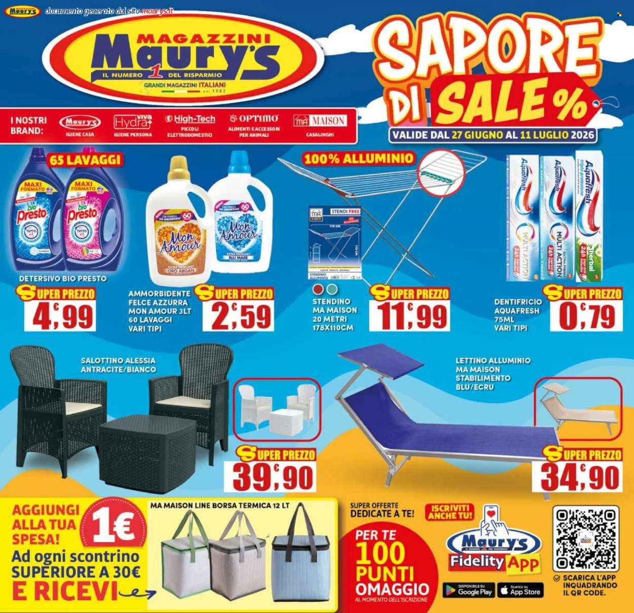 Volantino MAURY'S - Da sabato 27 giugno 2026