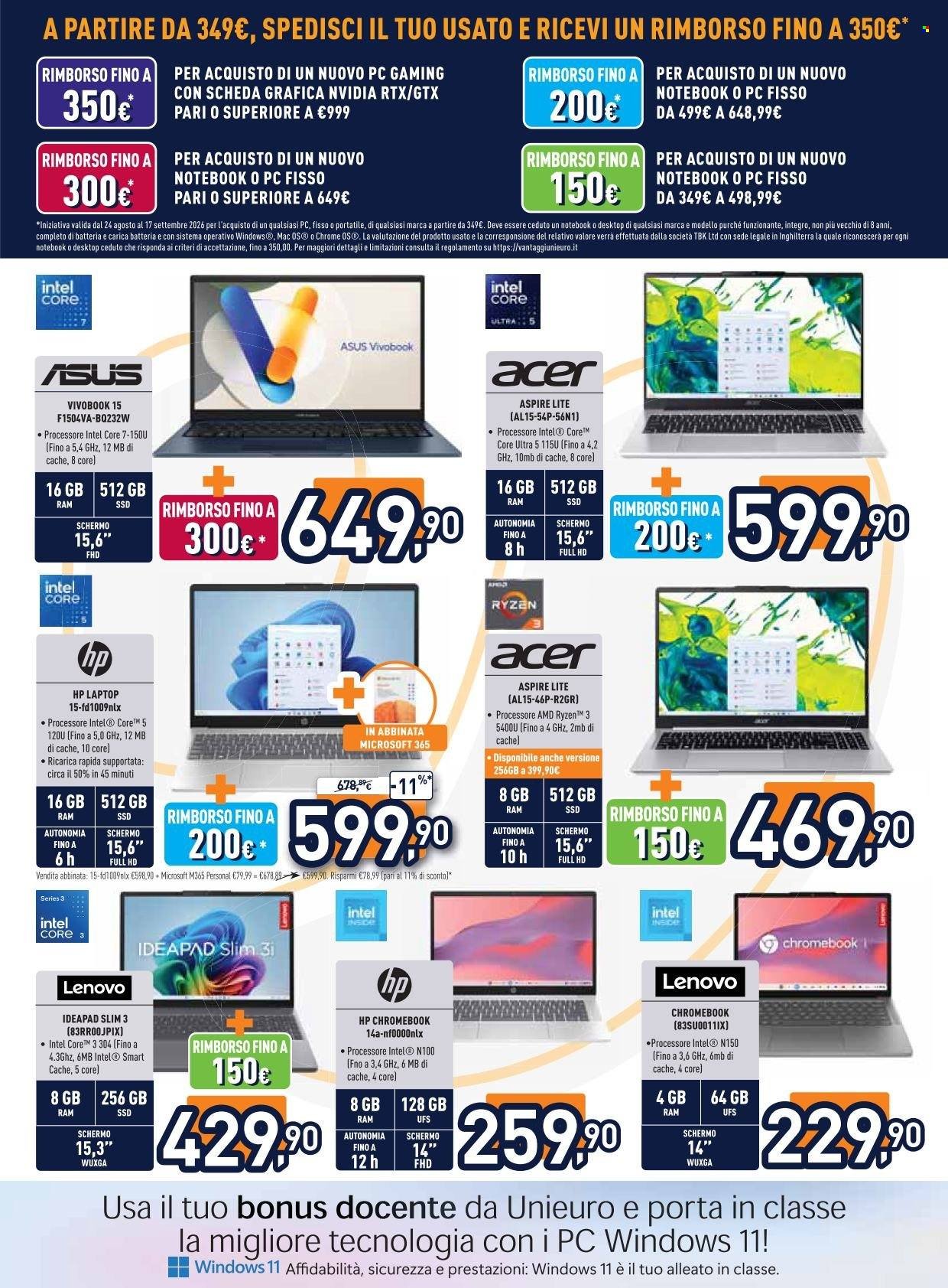 Volantino UNIEURO - Settembre ti sorprende