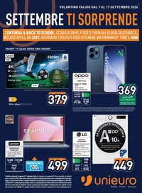 Volantino UNIEURO - Settembre ti sorprende