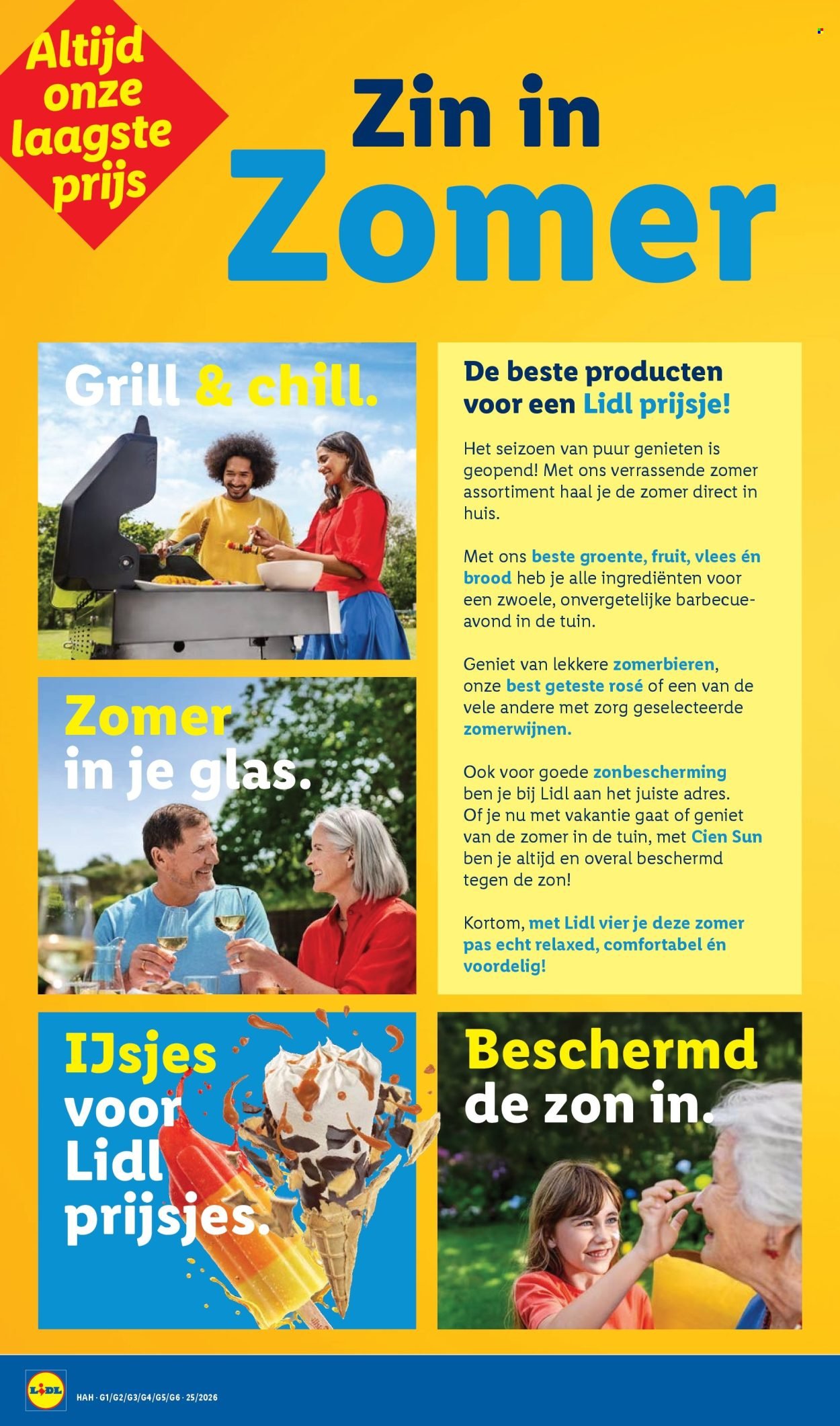 LIDL folder - Zon, BBQ, IJs & Rosé - Zin in Zomer